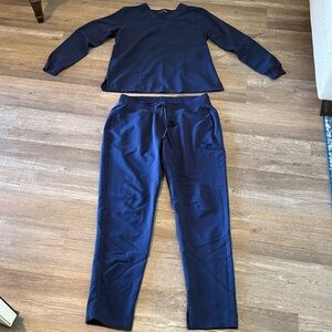 Mandala Navy Blue Scrub Set